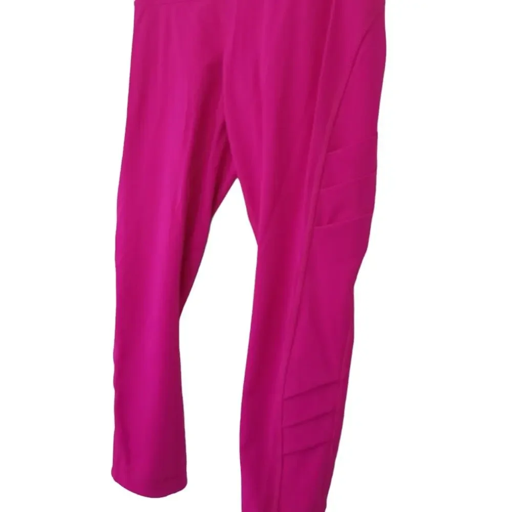 Lululemon All You Need Crop Leggings SZ 8 Hot Pink Barbiecore Hot Pink Athletic